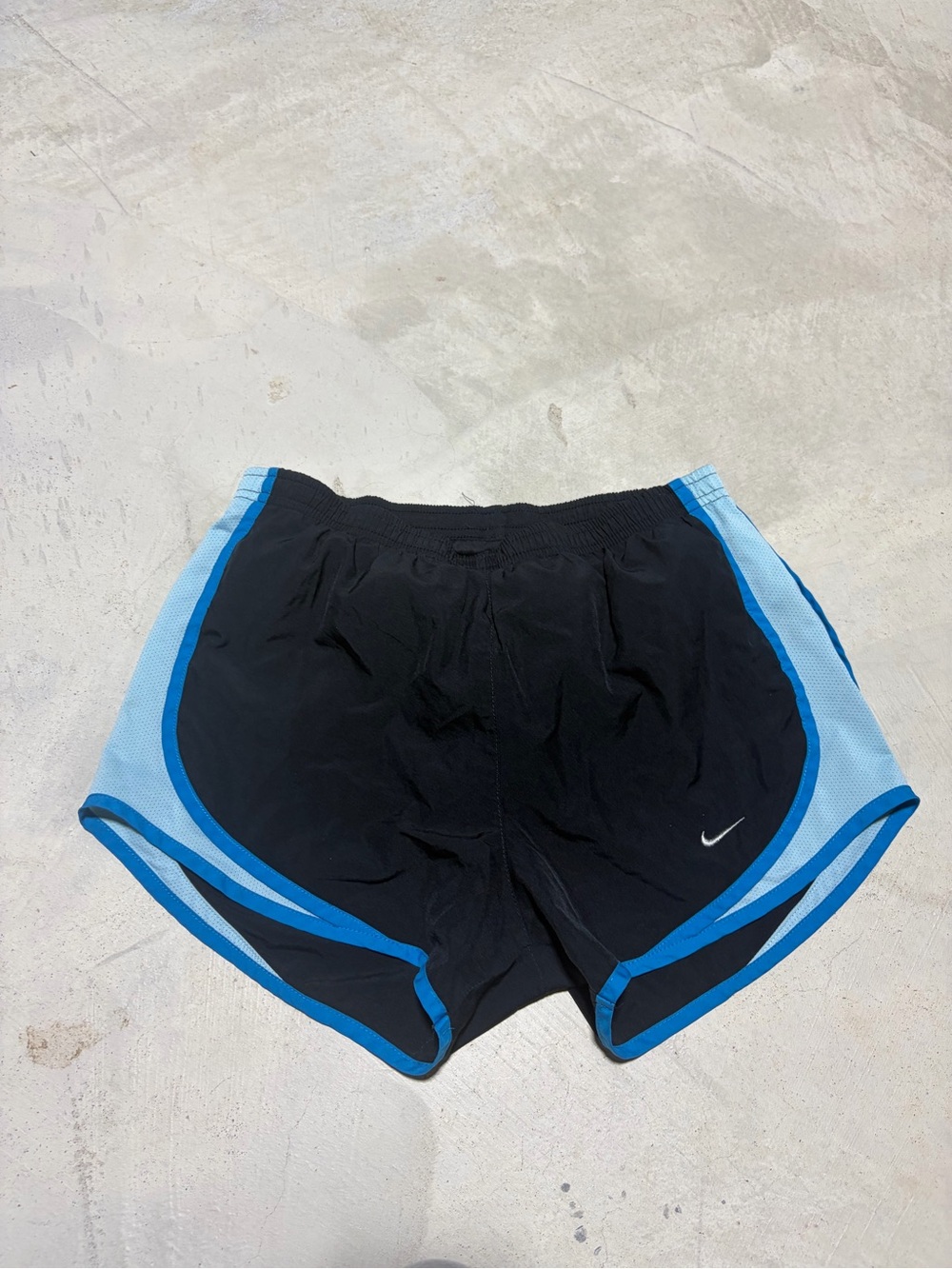 Nike active Black Shorts with Light Blue Trim XS